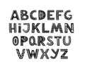 Decorative black font in scandinavian style