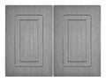 Decorative black white two oak wooden kitchen cabinet door Royalty Free Stock Photo