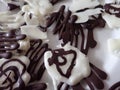Decorative black and whitechocolate candy Royalty Free Stock Photo
