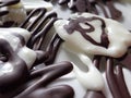 Decorative black and whitechocolate candy Royalty Free Stock Photo