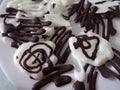 Decorative black and whitechocolate candy Royalty Free Stock Photo