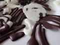 Decorative black and whitechocolate candy Royalty Free Stock Photo