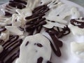Decorative black and whitechocolate candy Royalty Free Stock Photo