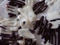 Decorative black and whitechocolate candy Royalty Free Stock Photo