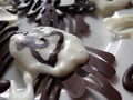 Decorative black and whitechocolate candy Royalty Free Stock Photo