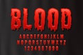 Decorative blood Font and Alphabet vector