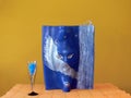 Decorative blue candle