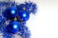 Decorative blue Christmas balls