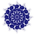 Decorative blue flower Royalty Free Stock Photo