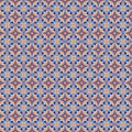 Decorative blue and orange floral cross tiles pattern Inspired by traditional Spanish Portuguese Lisbon Moroccan ceramic floor Royalty Free Stock Photo