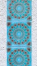 Decorative blue tiles Royalty Free Stock Photo