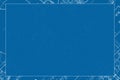 Decorative blueprint frame background texture Royalty Free Stock Photo