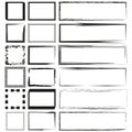 Decorative border collection. Rectangular frames variety. Hand-drawn frame styles. Vector set.