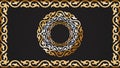 Decorative Border Pattern with black background Royalty Free Stock Photo