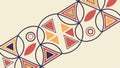 Decorative border pattern with geometric triangles and abstract elements vector design Generative AI Royalty Free Stock Photo