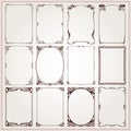 Decorative borders and frames Art Nouveau style vector Royalty Free Stock Photo