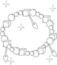 Decorative bracelet coloring page