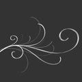 Decorative branch on dark background Royalty Free Stock Photo