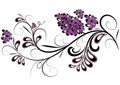 Decorative branch with lilac flowers Royalty Free Stock Photo