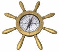 Decorative brass compass Royalty Free Stock Photo