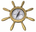 Decorative brass compass