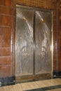 Decorative brass doors on the elevators in the Marine Building Vancouver BC Canada