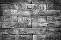 decorative brick wall in black and white tones Royalty Free Stock Photo