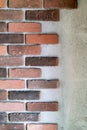 Decorative bricks at the end of a wall