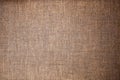 Decorative brown linen fabric textured background for interior, furniture design and art canvas backdrop Royalty Free Stock Photo