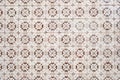 Decorative Brown and White Ceramic Tile Background Royalty Free Stock Photo