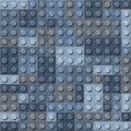 Decorative building cubes - seamless pattern - Blue denim jeans