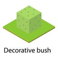 Decorative bush icon, isometric style