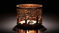 decorative candle holder laser cut Royalty Free Stock Photo