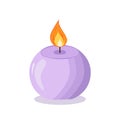 Decorative candle illustration isolated on white background