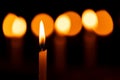 Decorative Candles Lit During Diwali