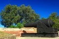 Decorative Cannon of Eternal Golden Castle Royalty Free Stock Photo