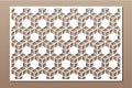 Decorative card for cutting. Recurring Artistic  Arab mosaic pattern. Laser cut Royalty Free Stock Photo