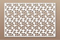 Decorative card for cutting. Recurring Artistic  Arab mosaic pattern. Laser cut Royalty Free Stock Photo