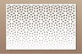 Decorative card for cutting. Recurring Artistic Arab mosaic pattern. Laser cut