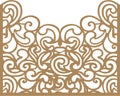 Decorative card. Laser cutting template