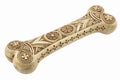 Decorative Carved Bone Dog Chew Toy with Elegant Floral Patterns for Pet Play and Training