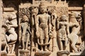 Decorative carving, Jagdish temple, Udaipur, India Royalty Free Stock Photo