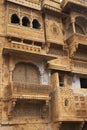 Decorative carving on traditional haveli, Jaisalmer, India