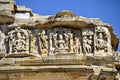 Decorative carving on the wall of Samadhisvara Mahadev Temple in Chittorgarh Fort