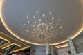 Decorative ceiling with decorative lamp in the interior of the Nakheel Mall building in Dubai city, United Arab Emirates Royalty Free Stock Photo