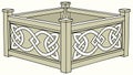 Decorative Celtic Knot Planter Box Garden Feature, vector design Generative AI Royalty Free Stock Photo