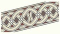 Decorative Celtic Knotwork Border Element, Traditional Pattern, vector design Generative AI Royalty Free Stock Photo