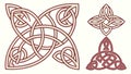 Decorative Celtic Knotwork Elements, Traditional Symbols, vector design Generative AI Royalty Free Stock Photo