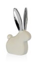 Decorative, ceramic bunny. Rabbit, creamy color with silver ears.