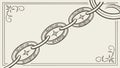 Decorative Chain Link Border, Interconnected Strength & Style, vector design Generative AI Royalty Free Stock Photo